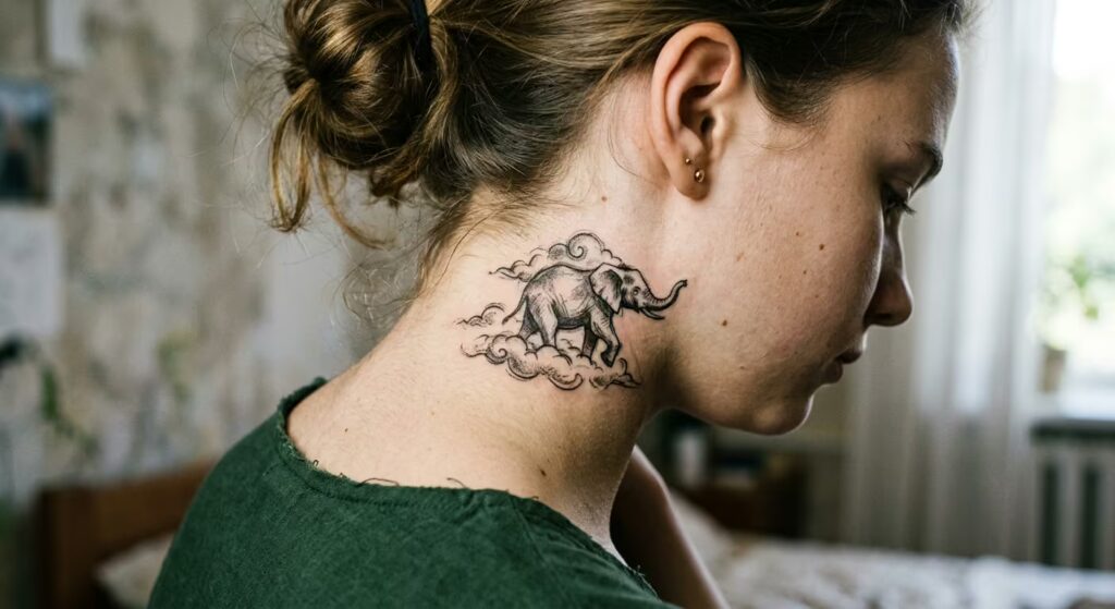 Tiny Migration Chalkboard Ankle Tattoo