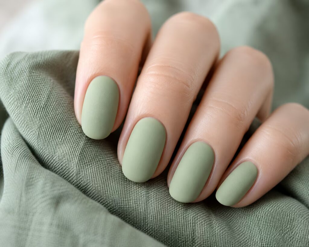 Pistachio Velvet Oval