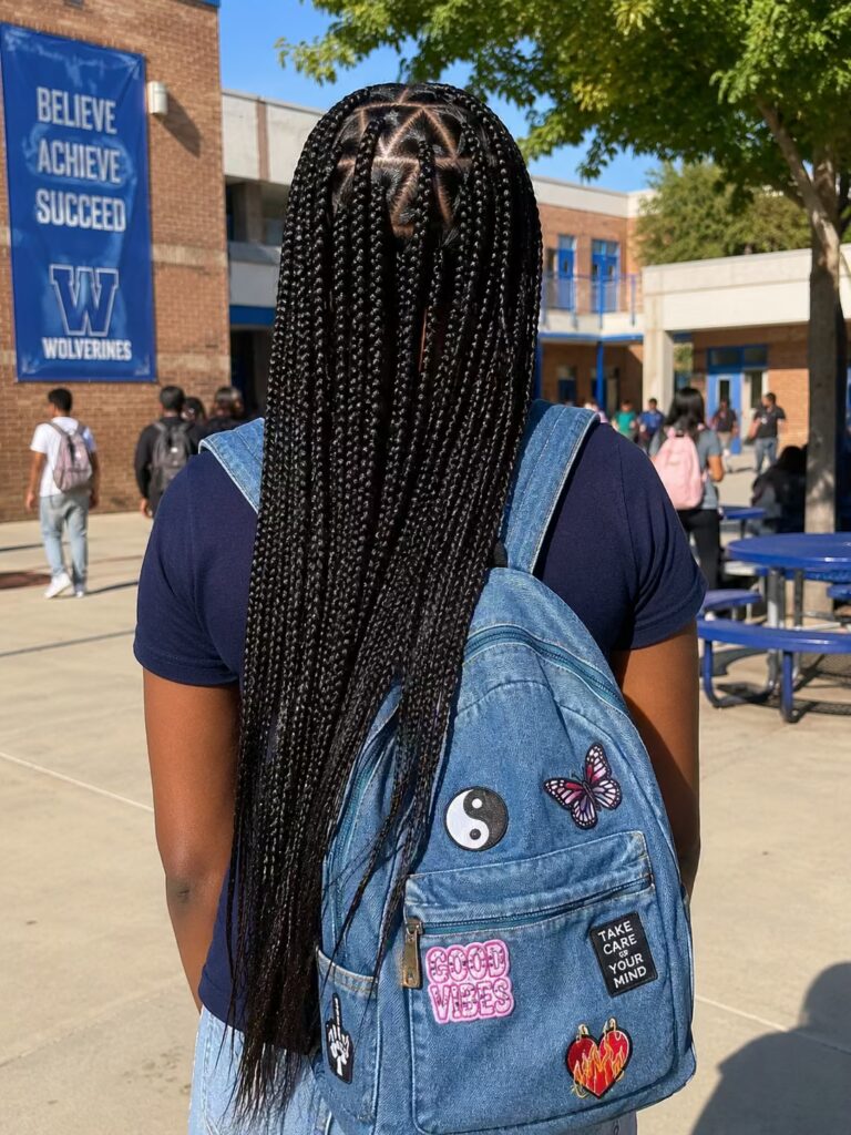 Tribal Braids back to school hairstyles for black women
