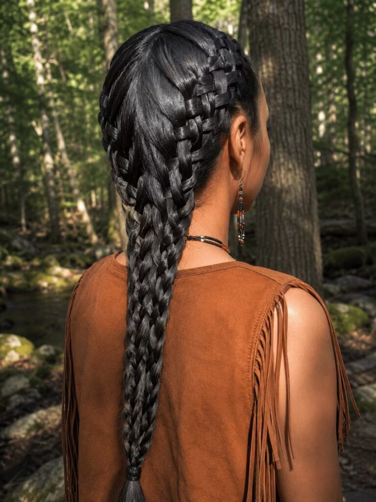 Basket Weave braided hairstyle for teens
