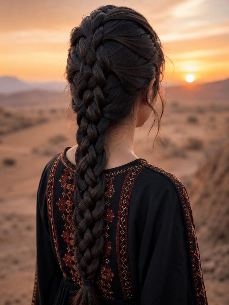 Four-Strand braided hairstyle for teens