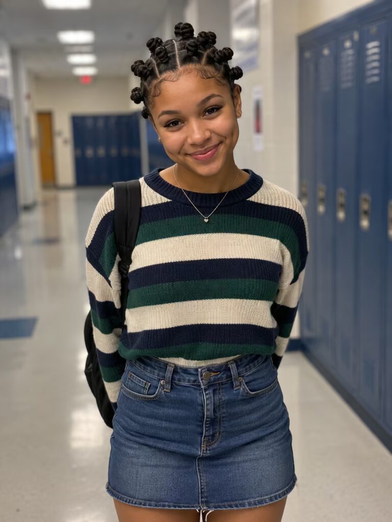 Bantu Knots back to school hairstyles for black women