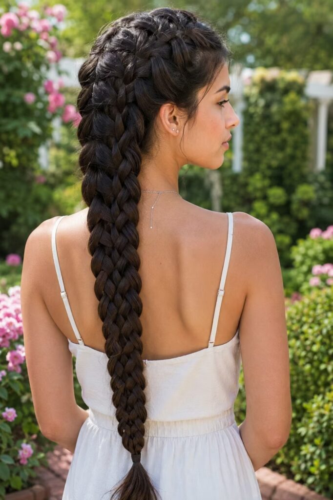 Infinity braided hairstyle for teens