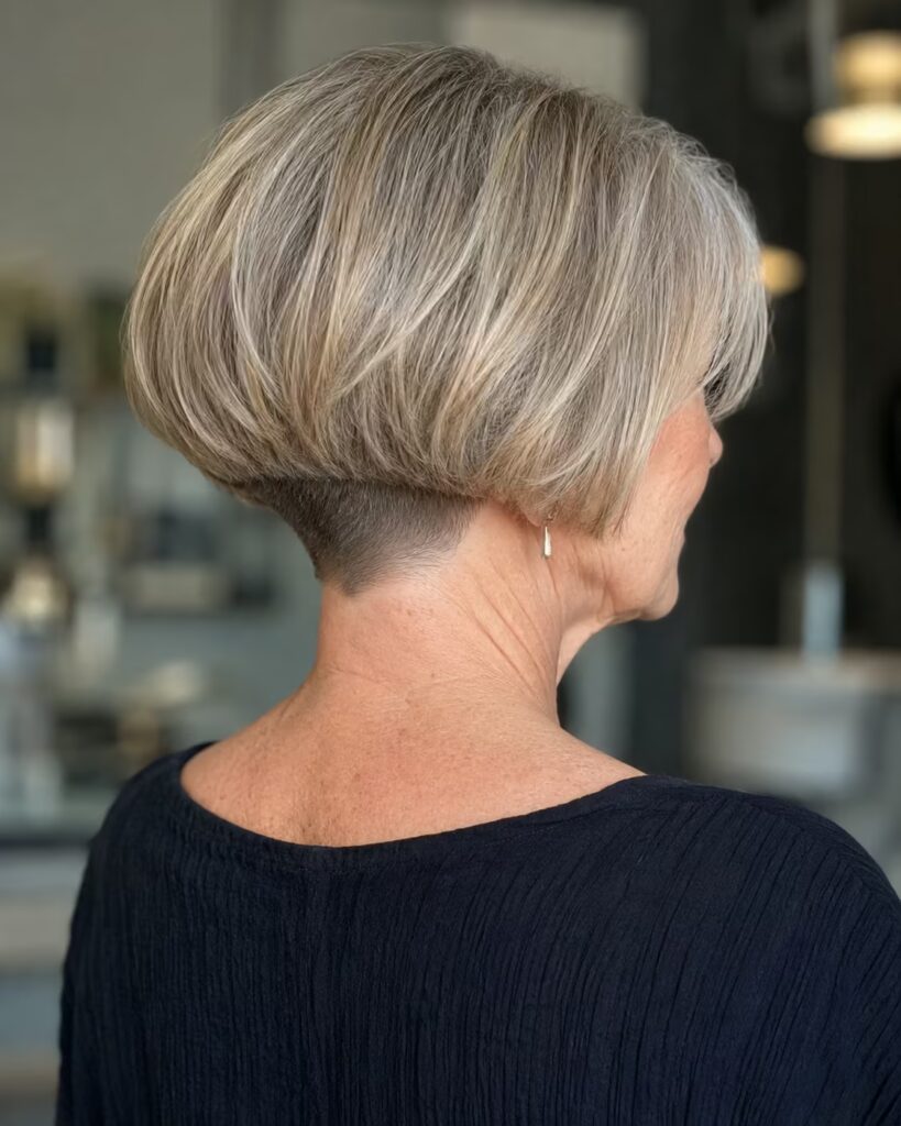 Stacked Bob with Nape Undercut