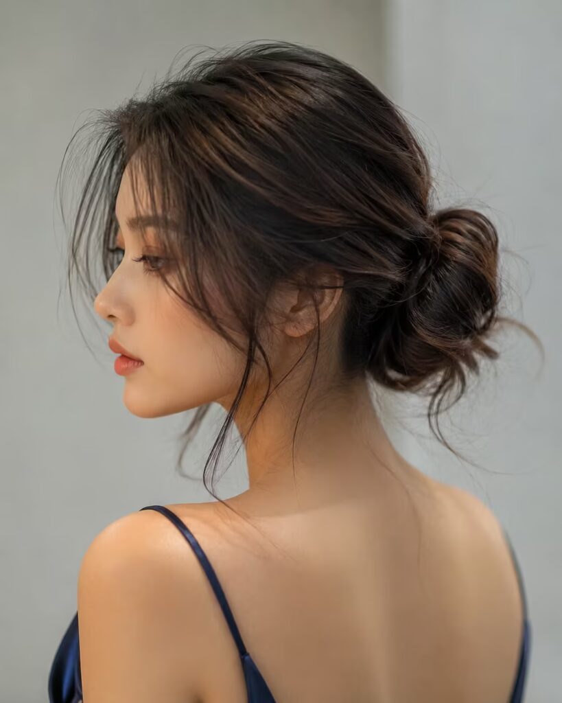 Effortless Low Messy Bun