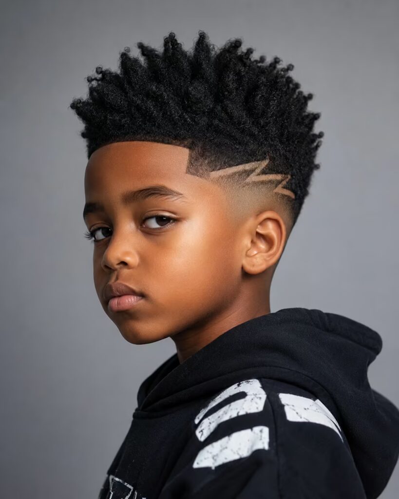 The Afro Fade with Line-Up