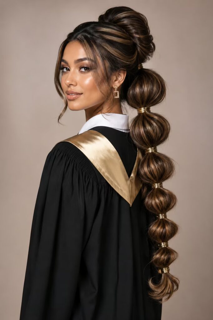 Golden Luxe Bubble Ponytail