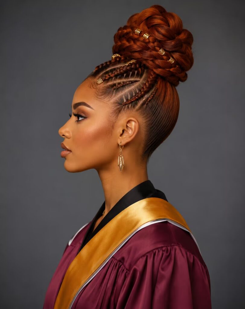 Regal Braid Crown Bun