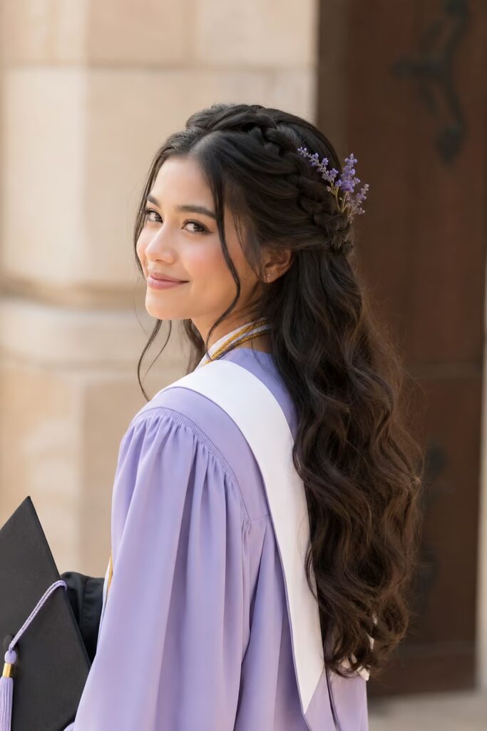 Romantic Twisted Lavender Crown