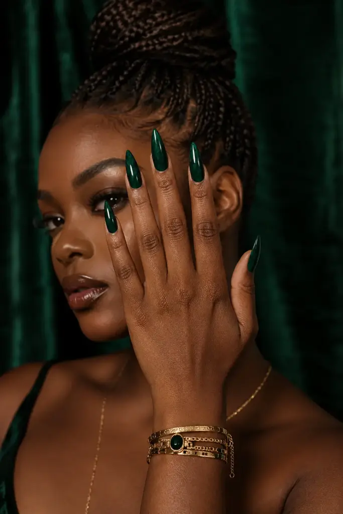 Emerald Velvet Stiletto