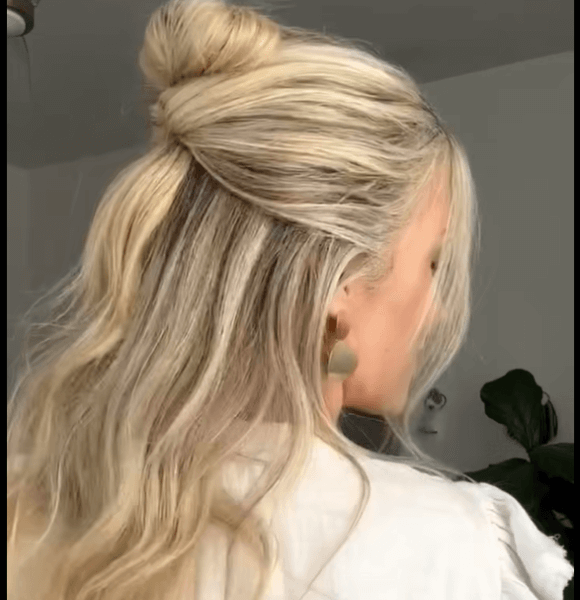 19. Knotted Half-Up Style