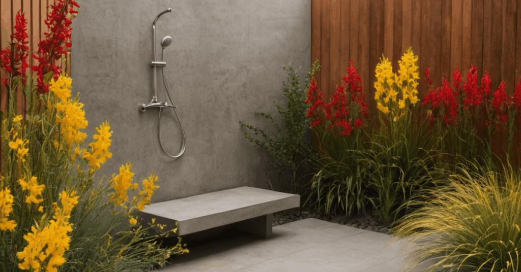 2. Kangaroo Paw (Anigozanthos spp.) as winter-proof plant for outdoor shower.