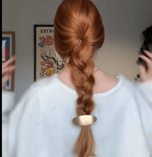 20. Loose Low Braid with Barrette
