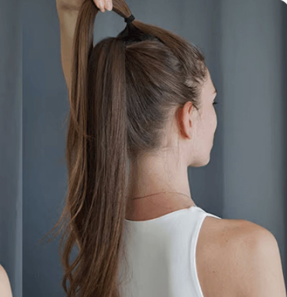 8. Double Ponytail Hack