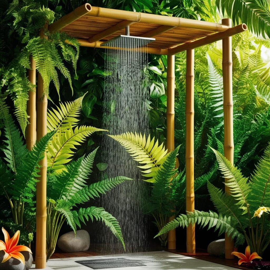  Bamboo + Ferns The Tropical Zen Combo Plant pairing for outdoor shower