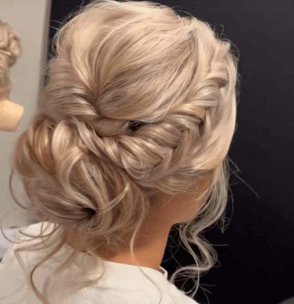 Loose Bun With Accent Braid