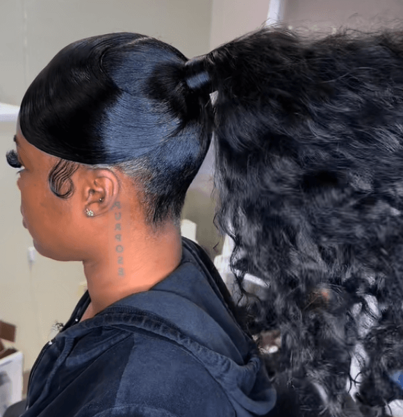 Sleek High Ponytail with Wrap