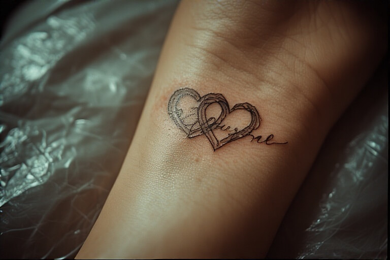 5. Hearts Intertwined tattoo