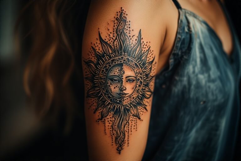 8. Sun and Moon Siblings tattoo
